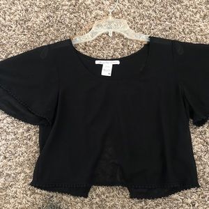 Sheer Black Crop-top